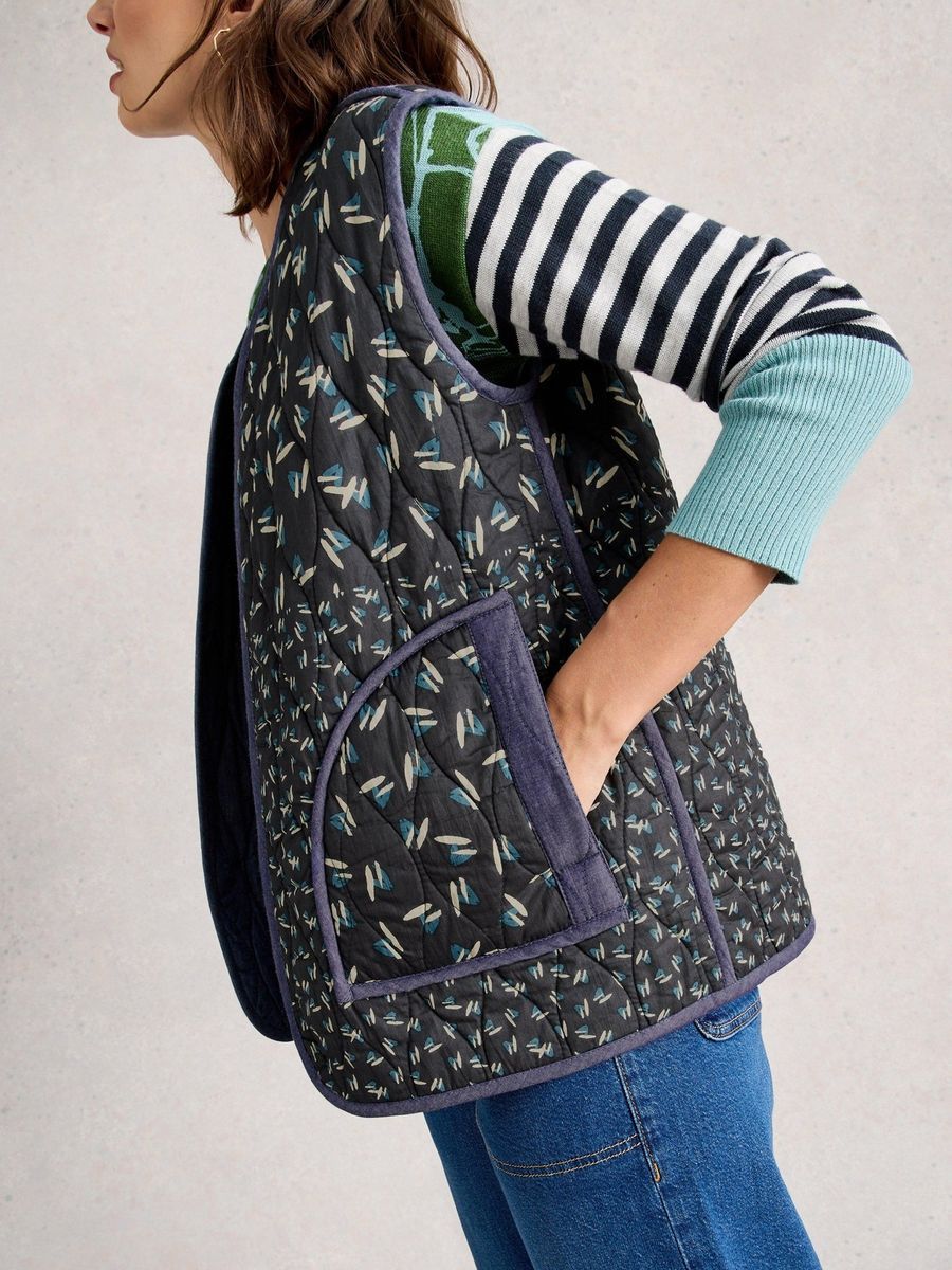 Wende Steppweste mit Taschen