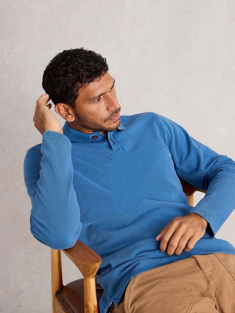 Langärmeliges Utility Poloshirt