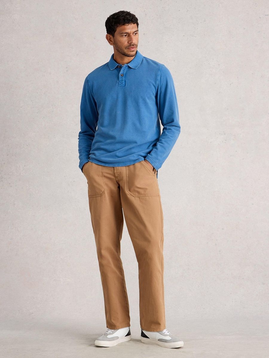 Langärmeliges Utility Poloshirt