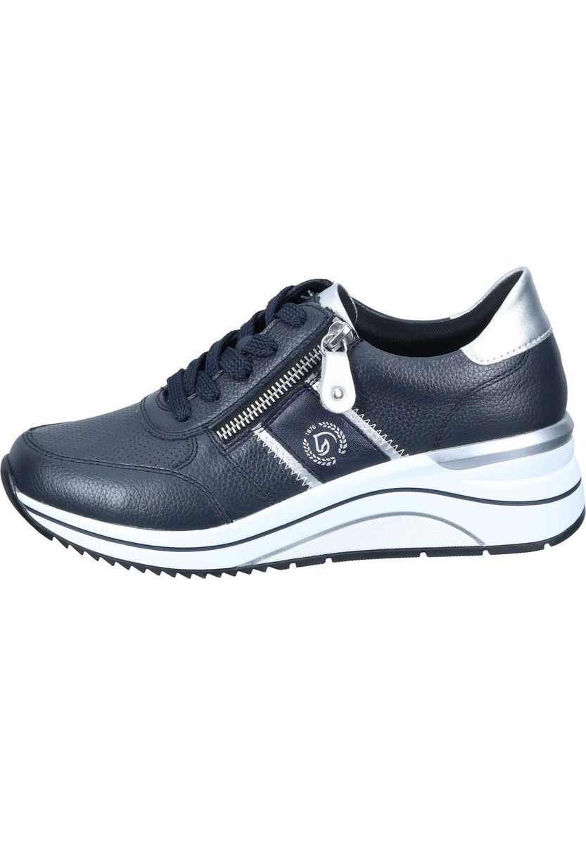 Leder-Sneaker mit seitlichem Reißverschluss