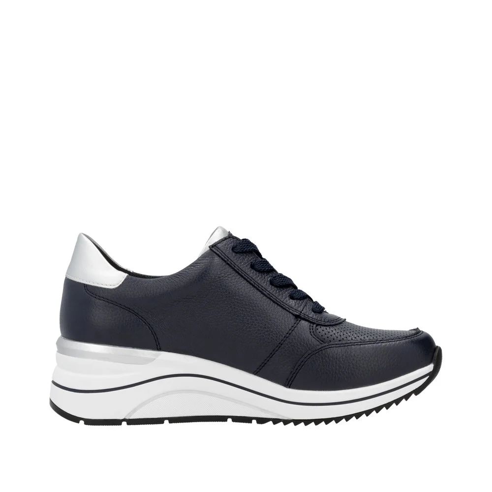 Leder-Sneaker mit seitlichem Reißverschluss