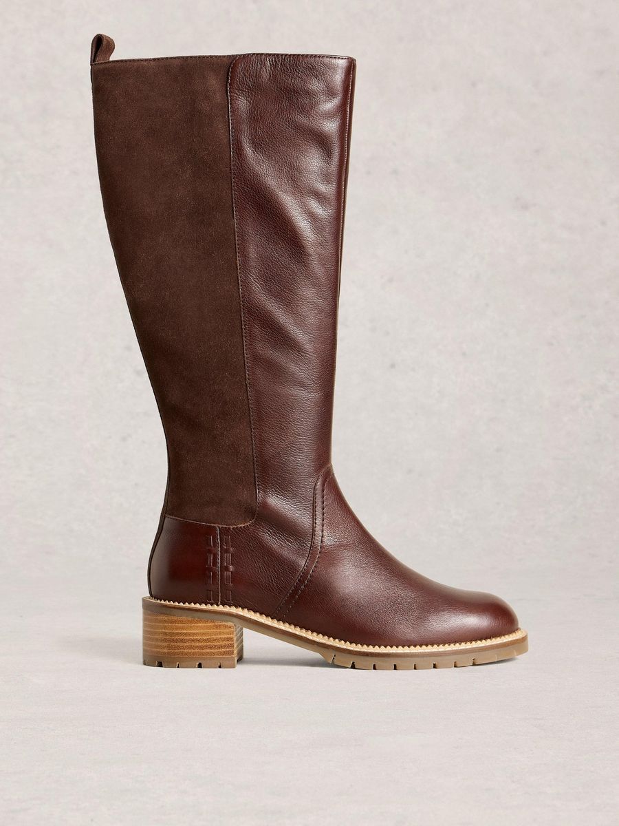 Knielange Reitstiefel aus Leder
