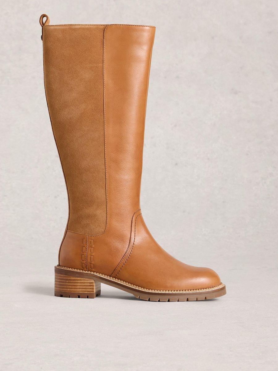 Knielange Reitstiefel aus Leder