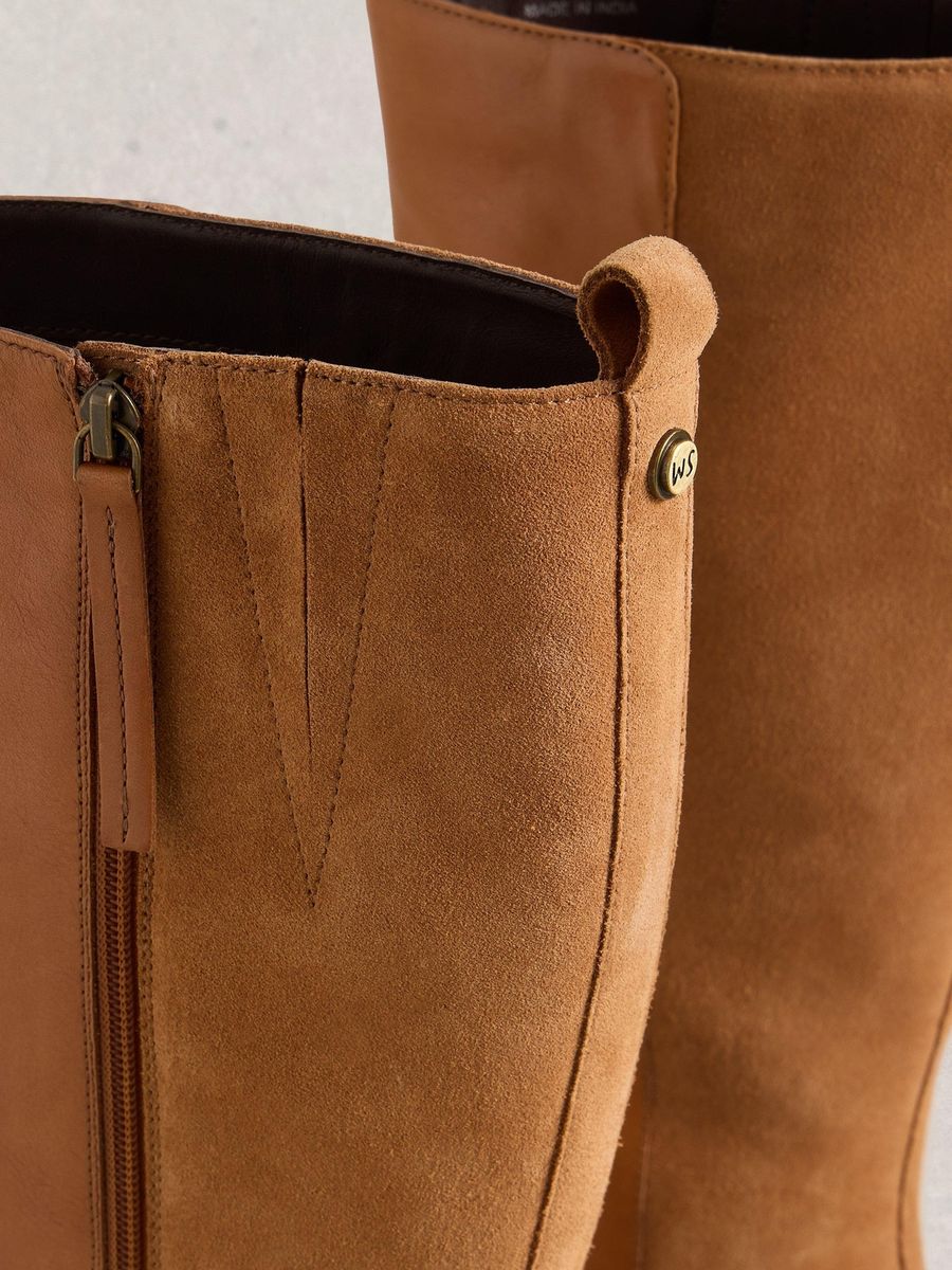 Knielange Reitstiefel aus Leder