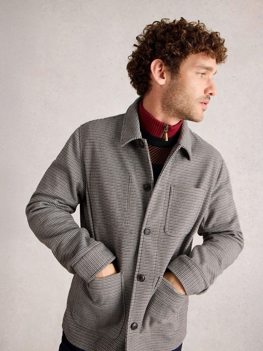 Arbeitsjacke mit Hahnentrittmuster