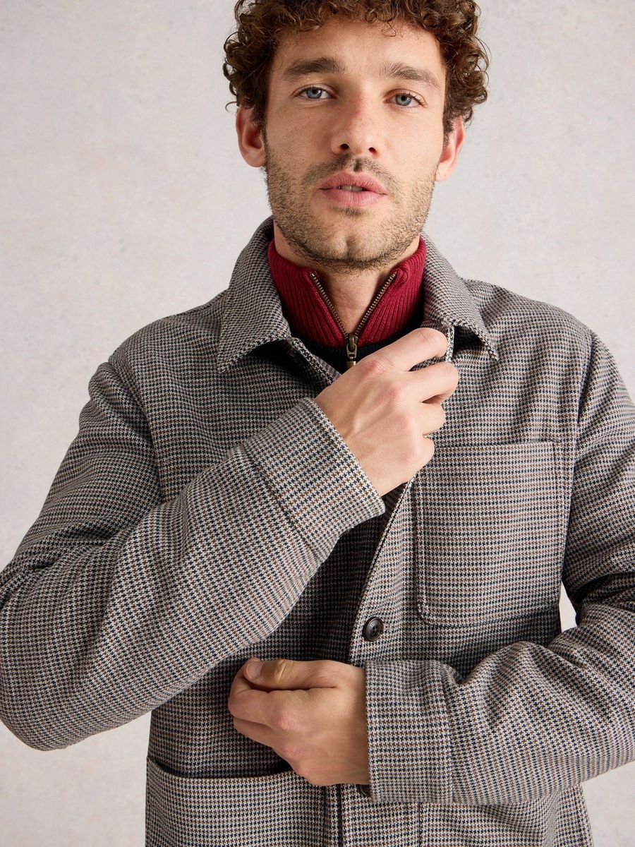 Arbeitsjacke mit Hahnentrittmuster