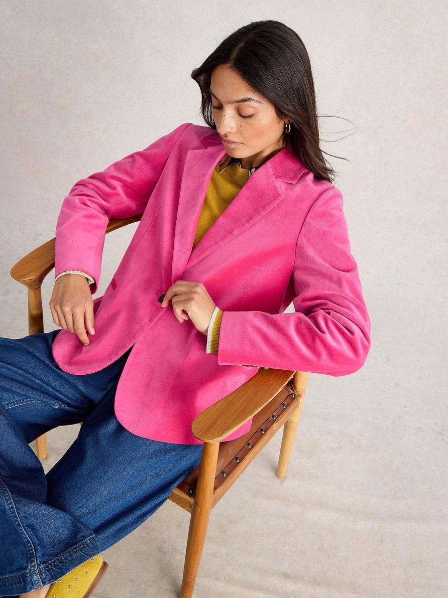 Party-Blazer aus Bio-Baumwollsamt