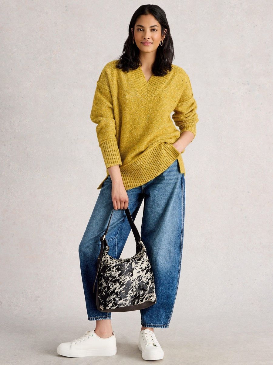 Strickpullover mit V-Ausschnitt