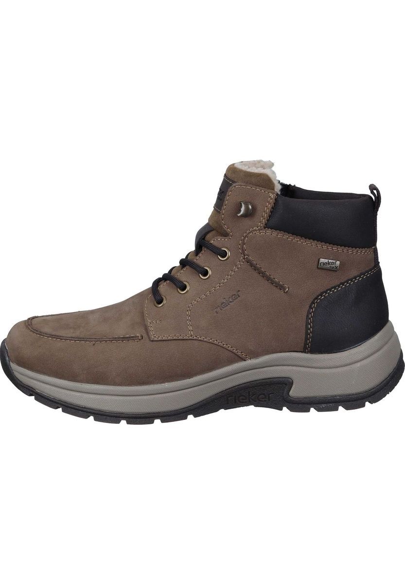 Bequeme braune Leder Stiefeletten