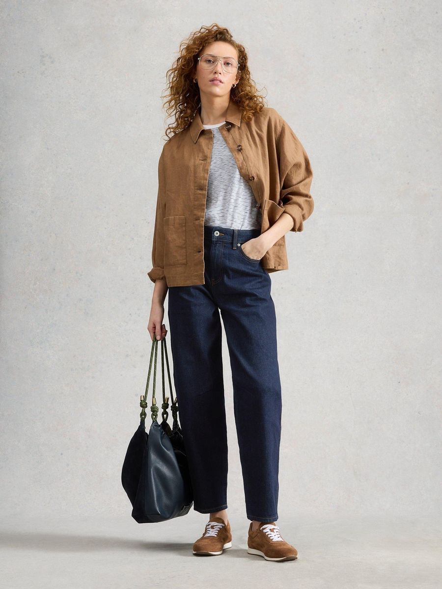 Barrel-Fit Jeans mit hohem Bund