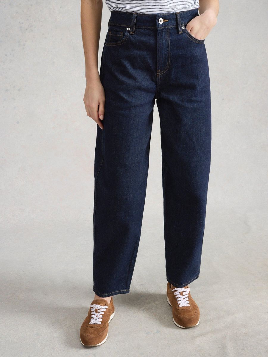 Barrel-Fit Jeans mit hohem Bund