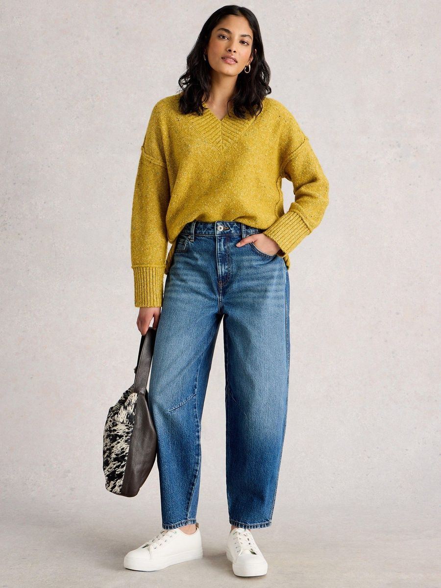Barrel-Fit Jeans mit hohem Bund