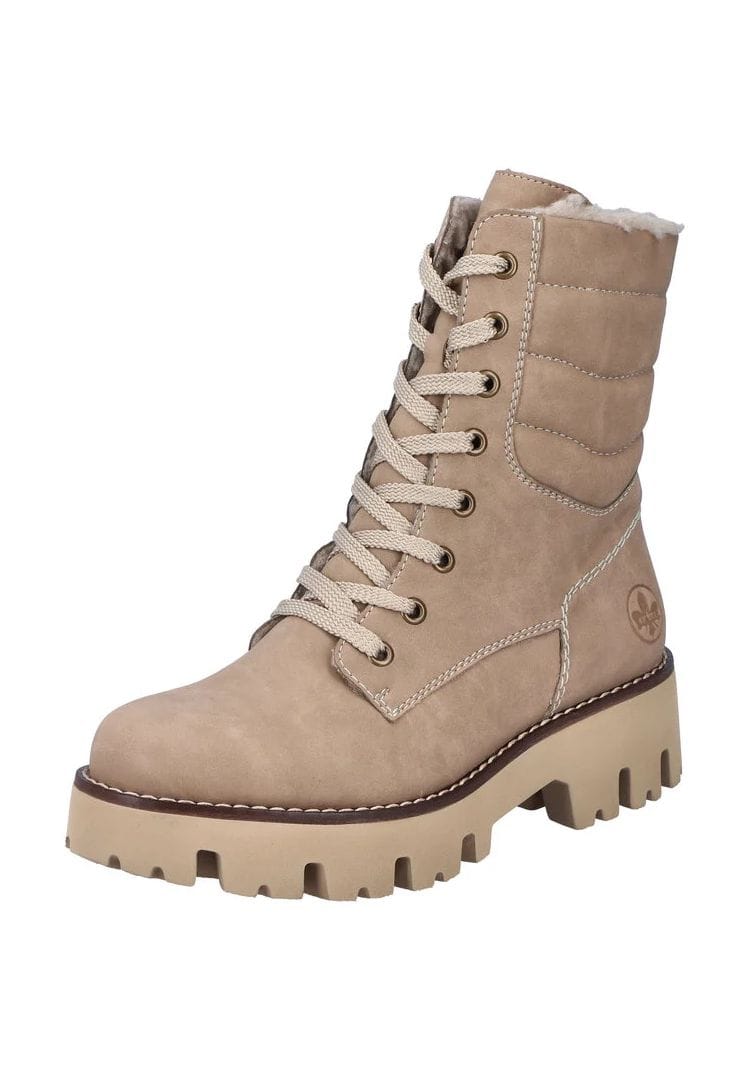 Schnürstiefeletten mit Blockabsatz