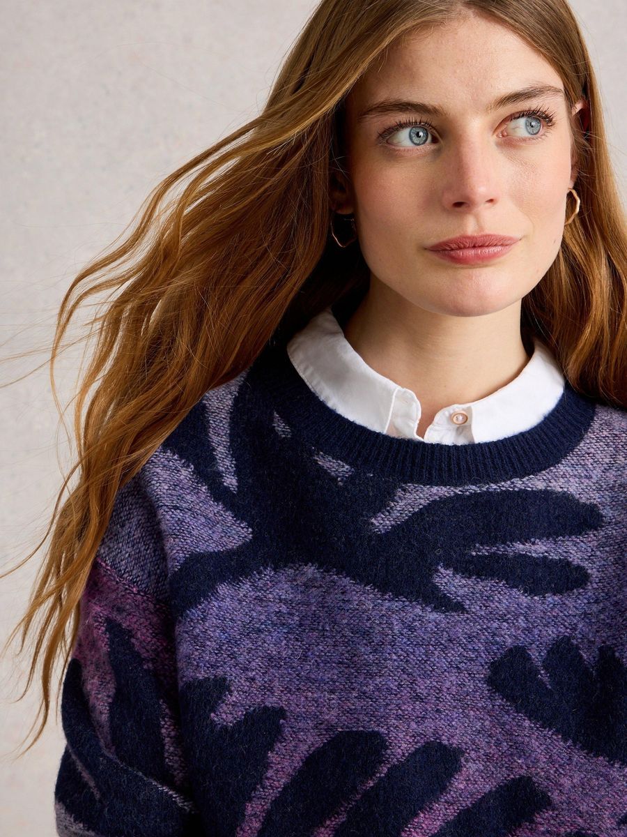 Strickpullover mit abstraktem Muster