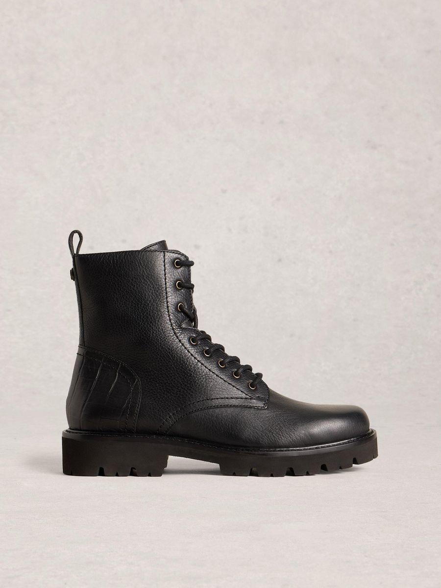 Klassische Leder Schnürstiefel