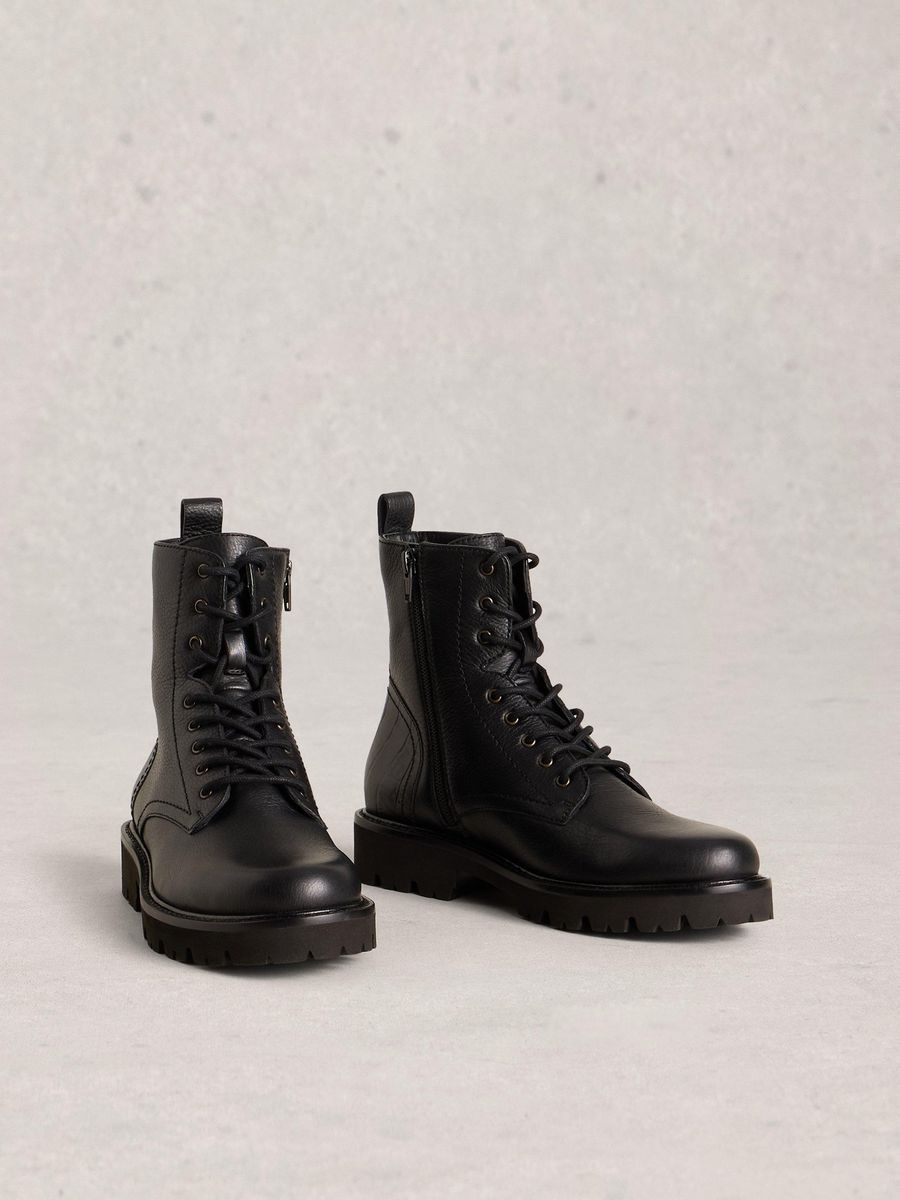 Klassische Leder Schnürstiefel