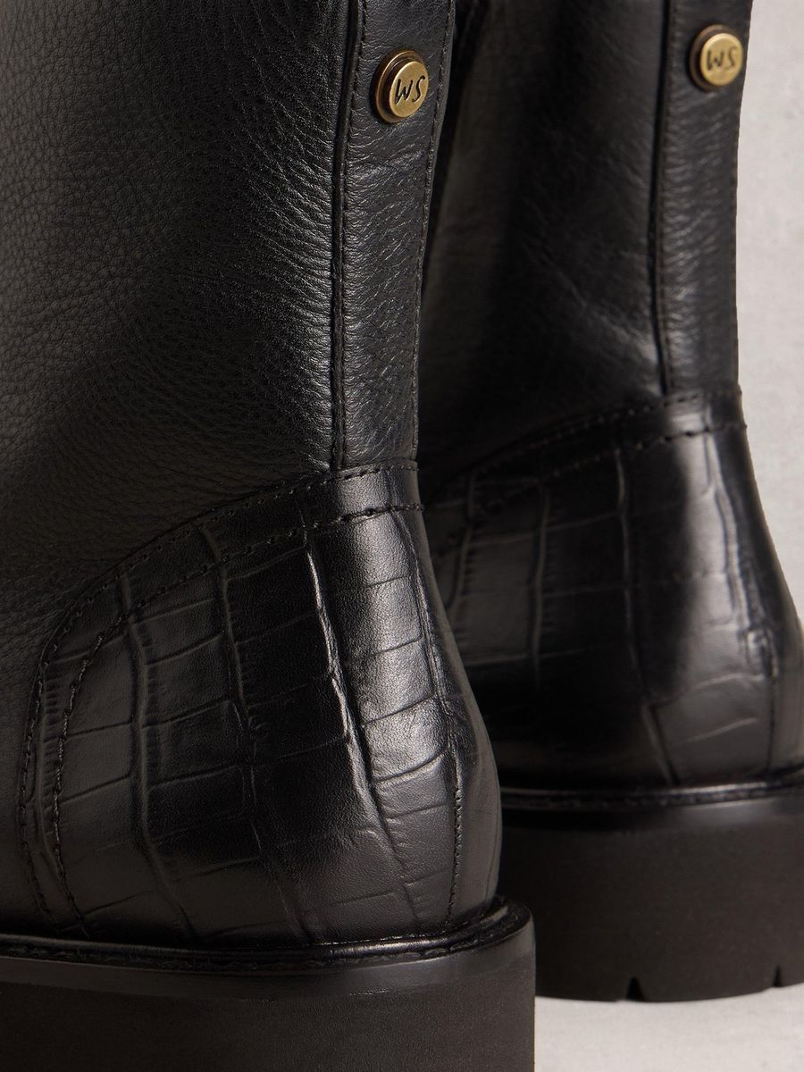 Klassische Leder Schnürstiefel
