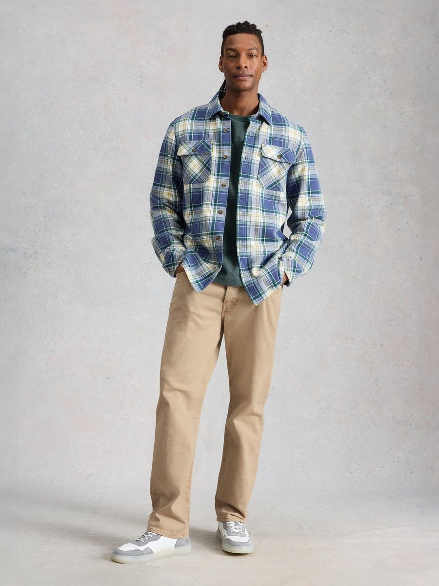 Herren Jeans mit geradem Bein, stückgefärbt