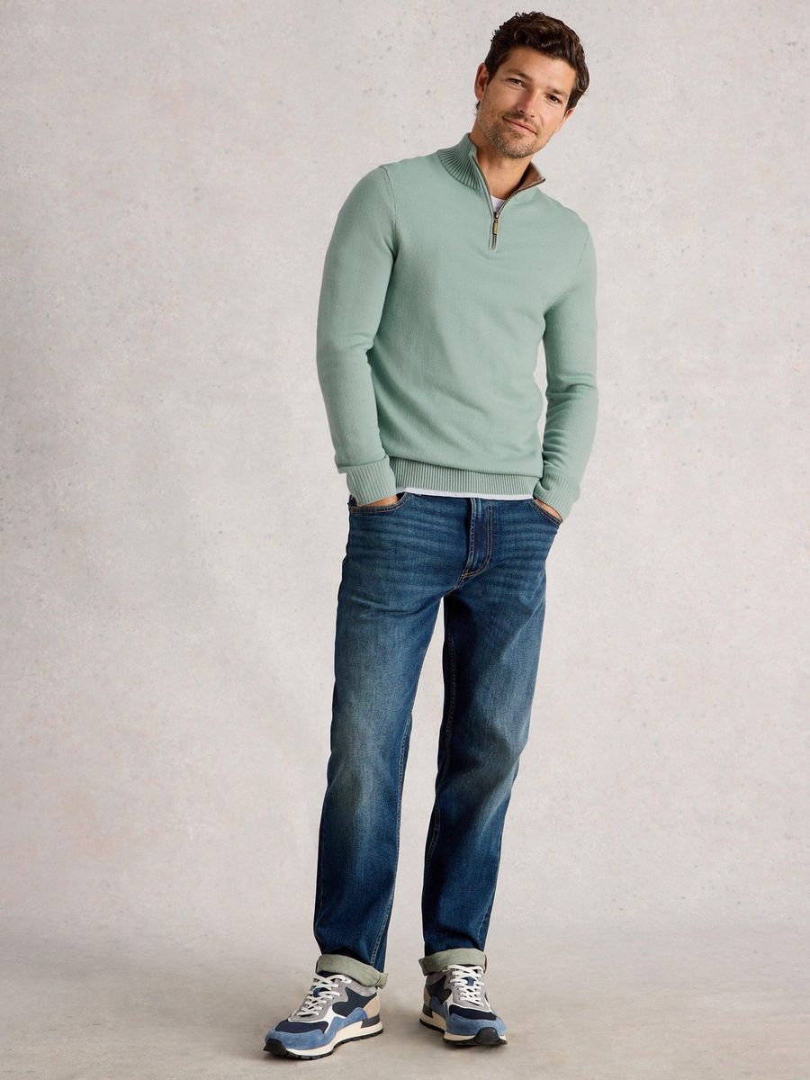 Merino-Wollpullover mit Trichterkragen