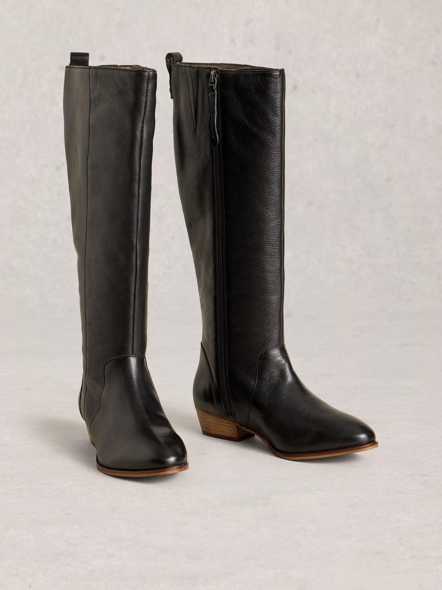 Knielange Lederreitstiefel