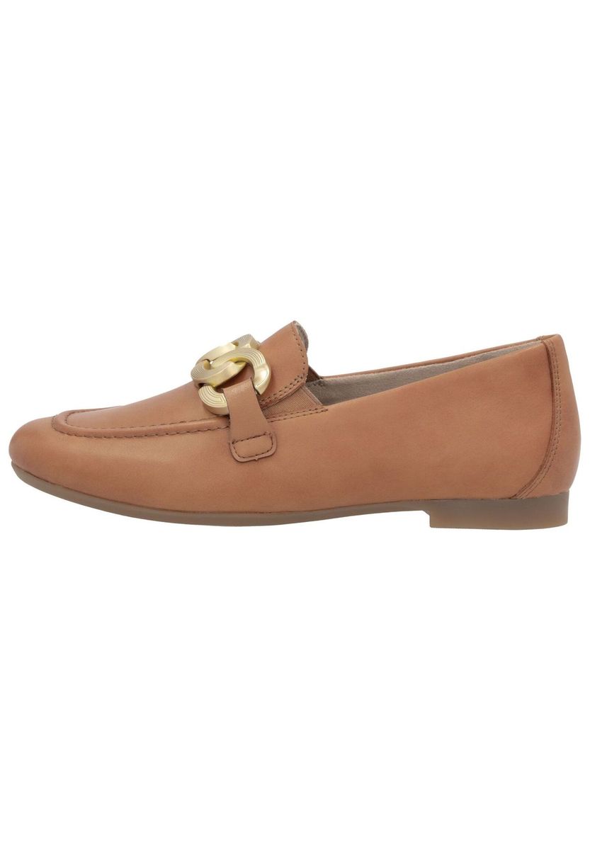 Leder Slipper mit Kettendetail