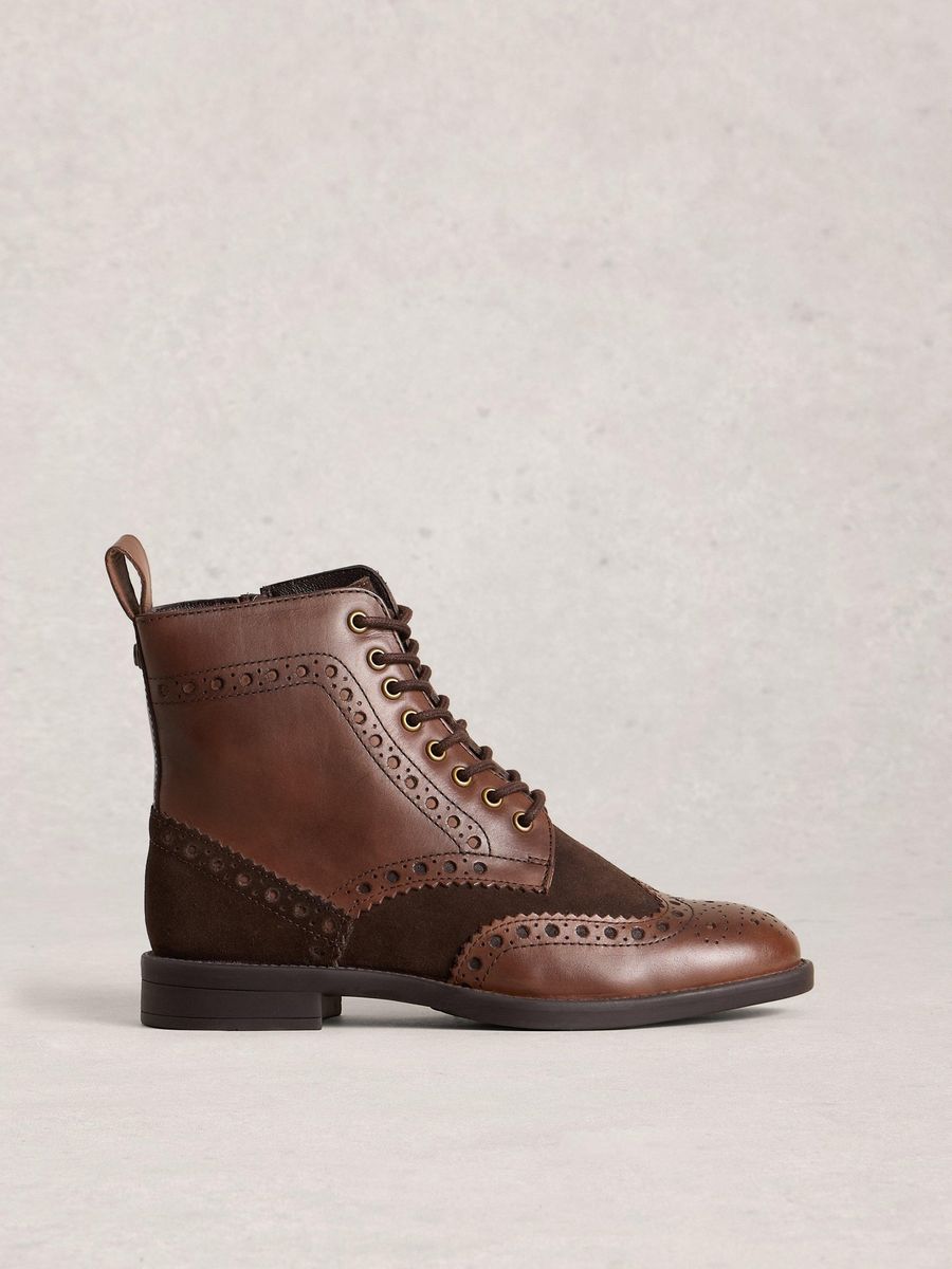 Braune Budapester Stiefeletten