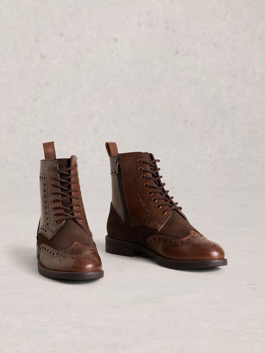 Braune Budapester Stiefeletten