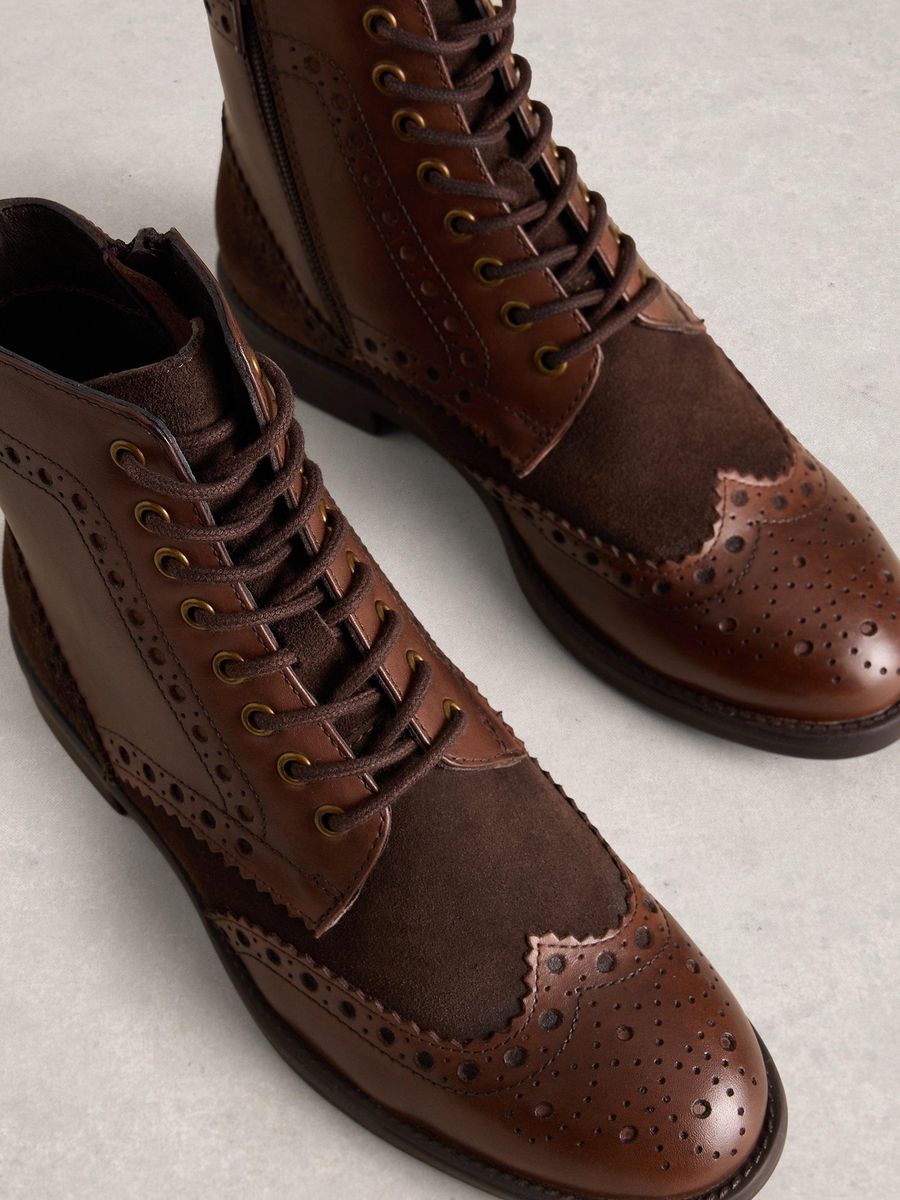 Braune Budapester Stiefeletten
