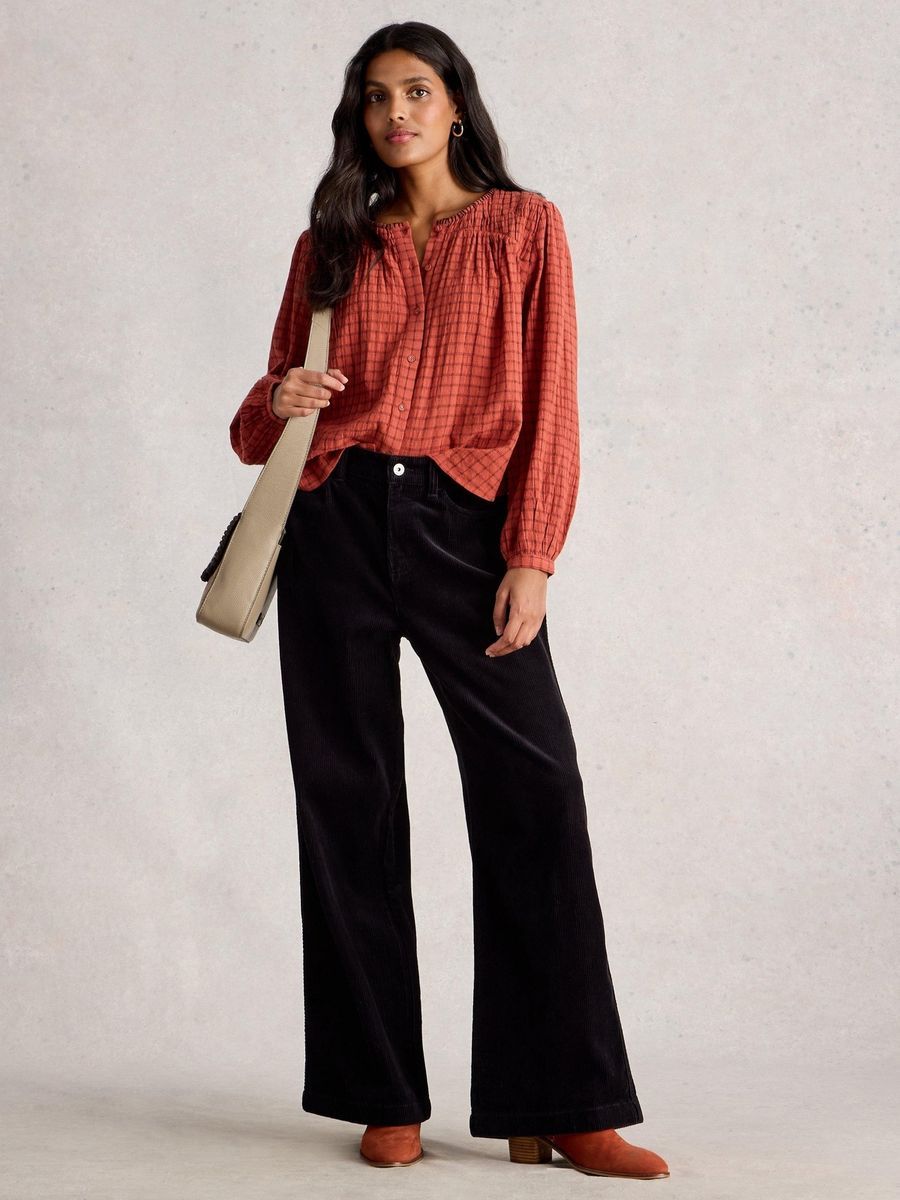 Weite Samt Cordhose