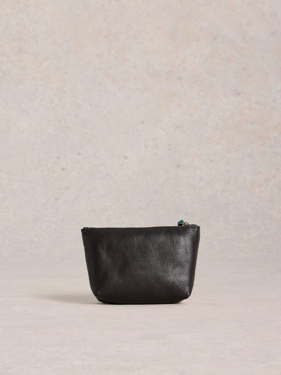 Kosmetiktasche aus Leder mit Leopardenmuster