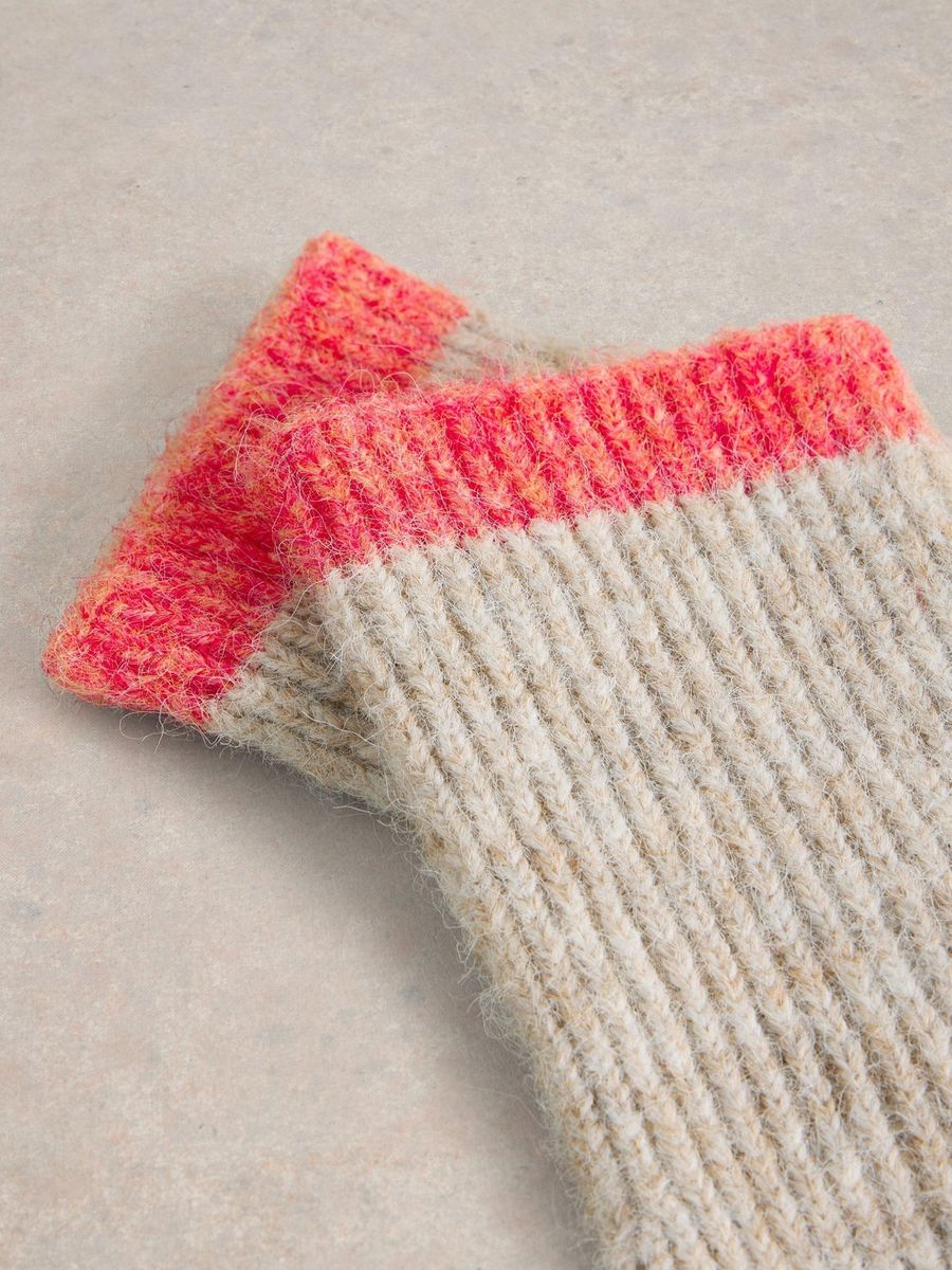 Farbblock Strickhandschuhe