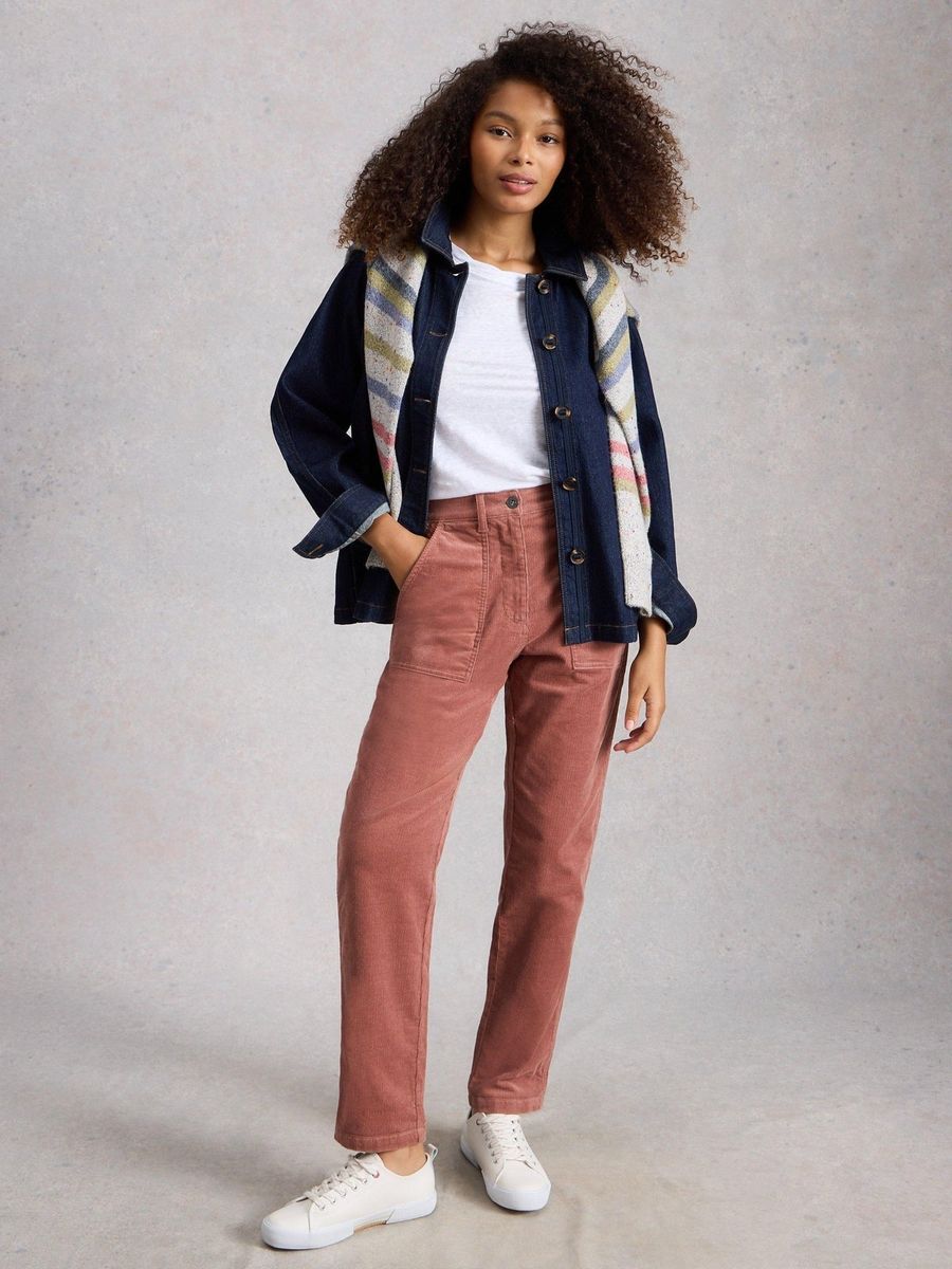 Cordhose mit geradem Bein im Utility-Stil