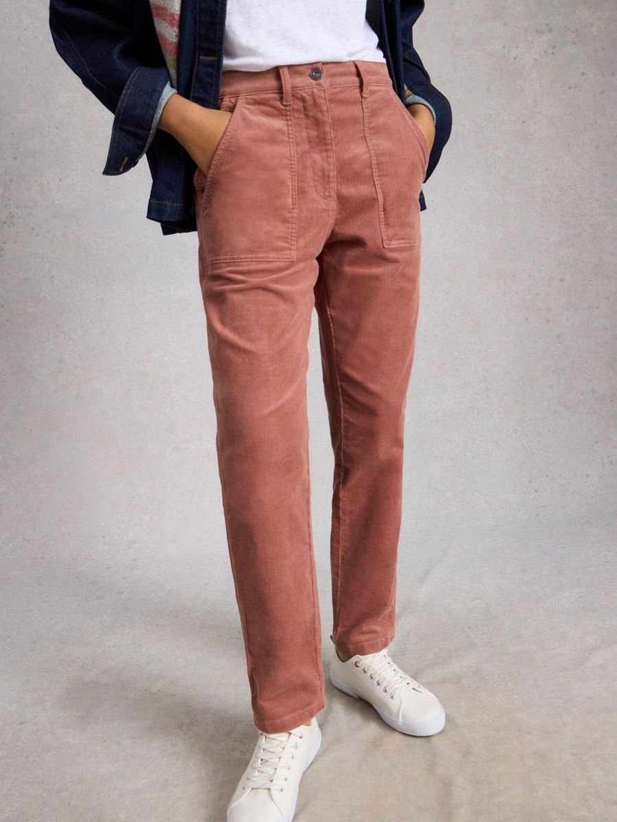 Cordhose mit geradem Bein im Utility-Stil