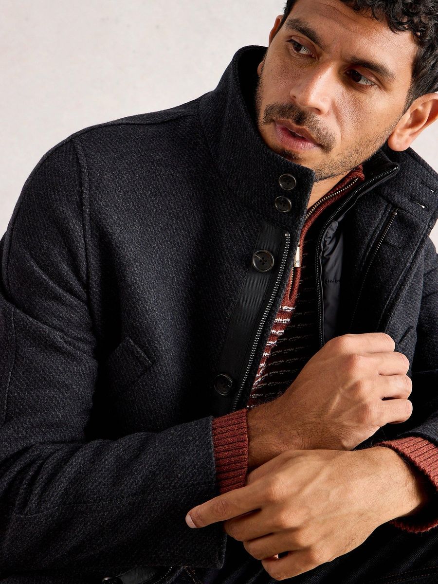 Wollmix Jacke mit Stehkragen