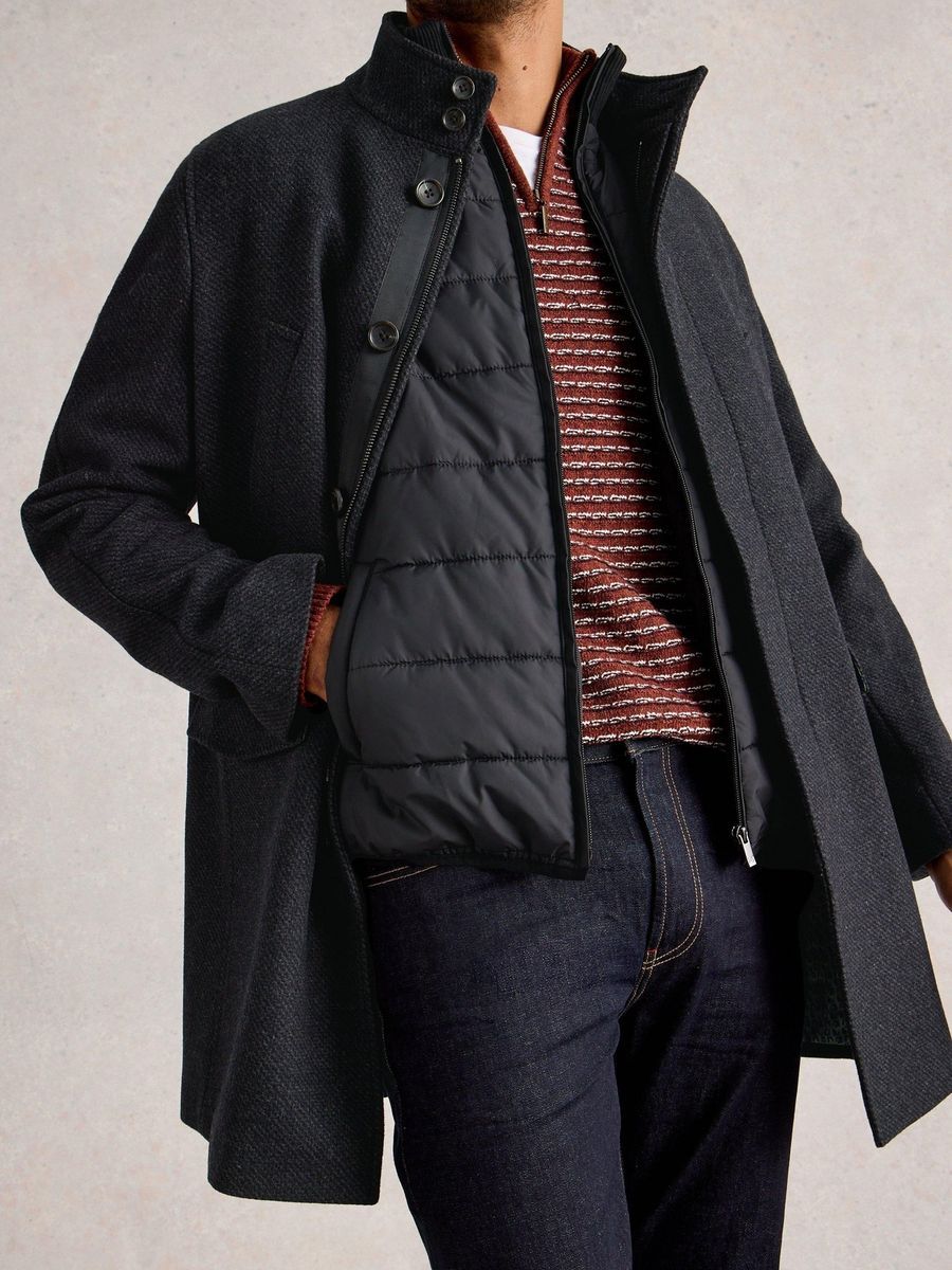 Wollmix Jacke mit Stehkragen