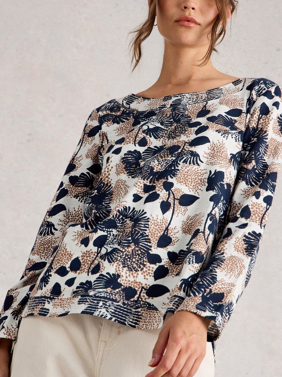 Langarmshirt mit Blumendruck