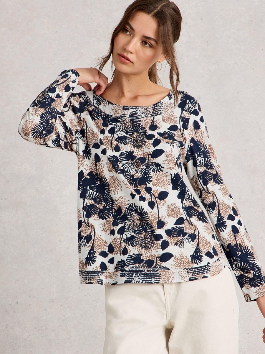 Langarmshirt mit Blumendruck