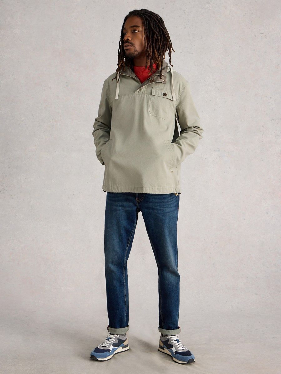 Utility Baumwoll-Anorak Jacke mit Kapuze