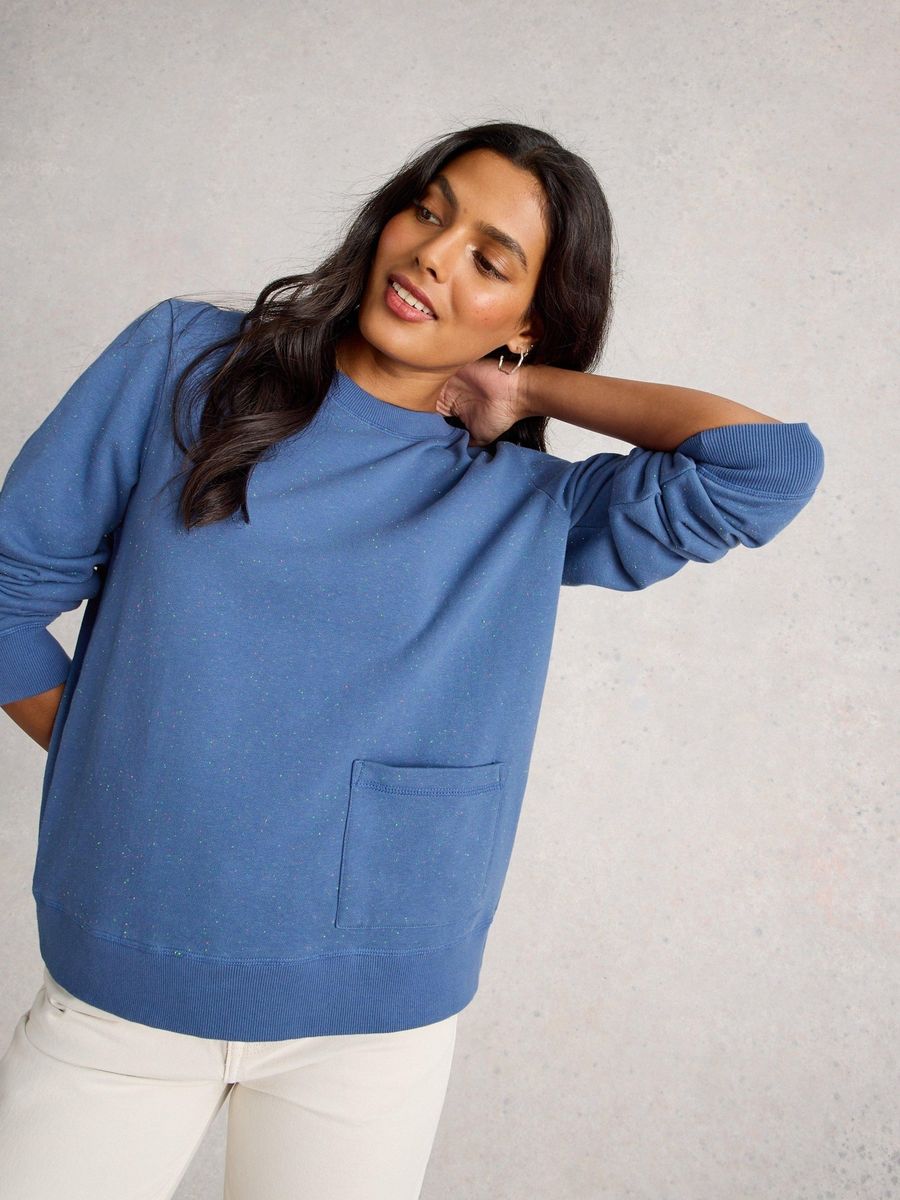 Sweatshirt aus Baumwolle mit entspannter Passform