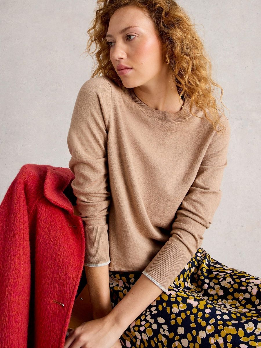 Feinstrickpullover aus Bio-Baumwollmischung