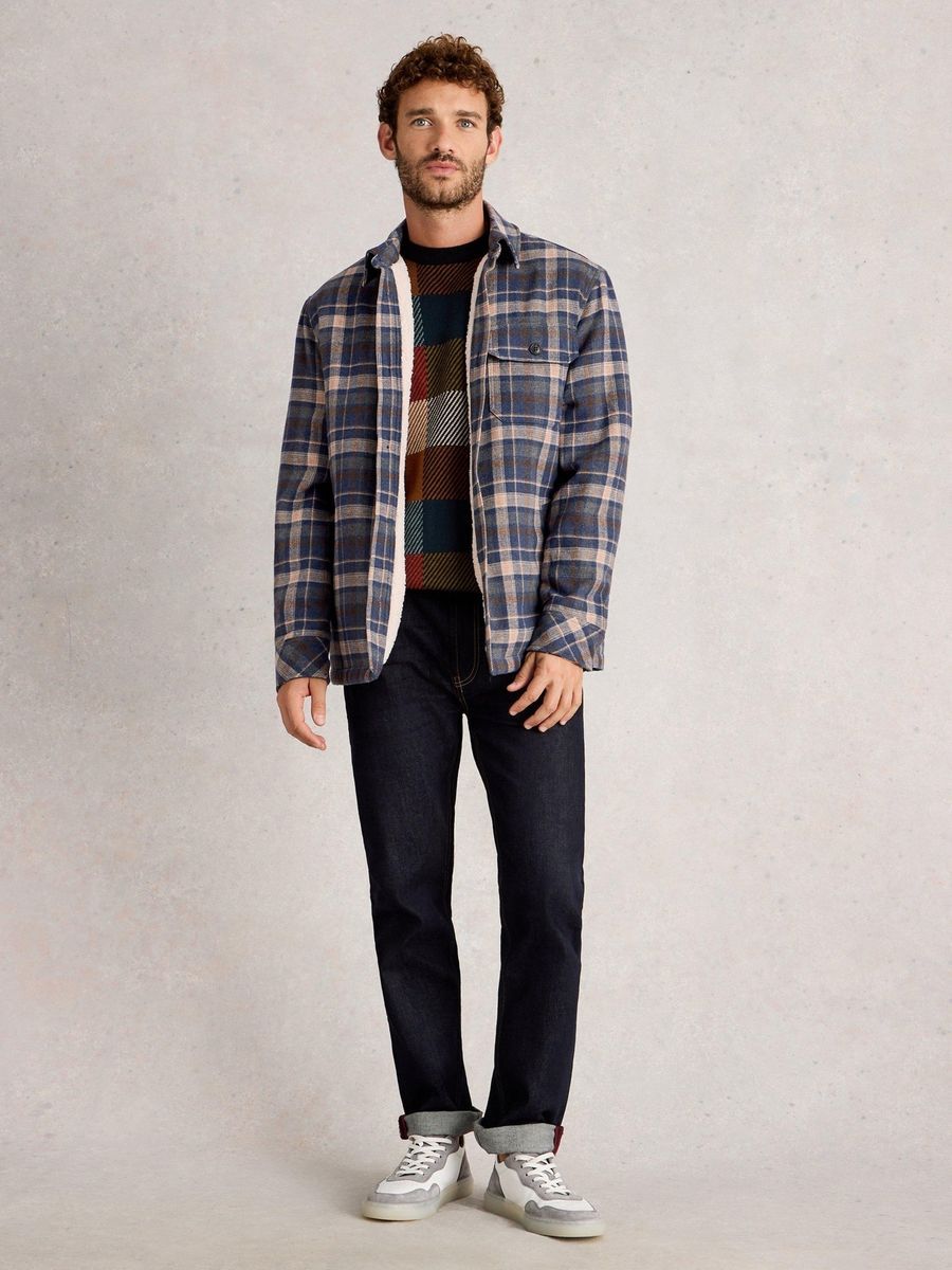 Hemdjacke mit Karomuster und Teddyfutter