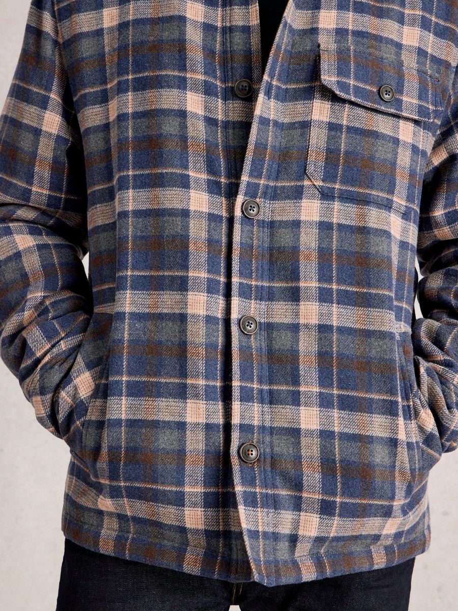 Hemdjacke mit Karomuster und Teddyfutter