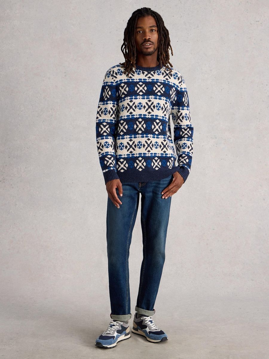 Strickpullover mit Geo-Fairisle-Muster