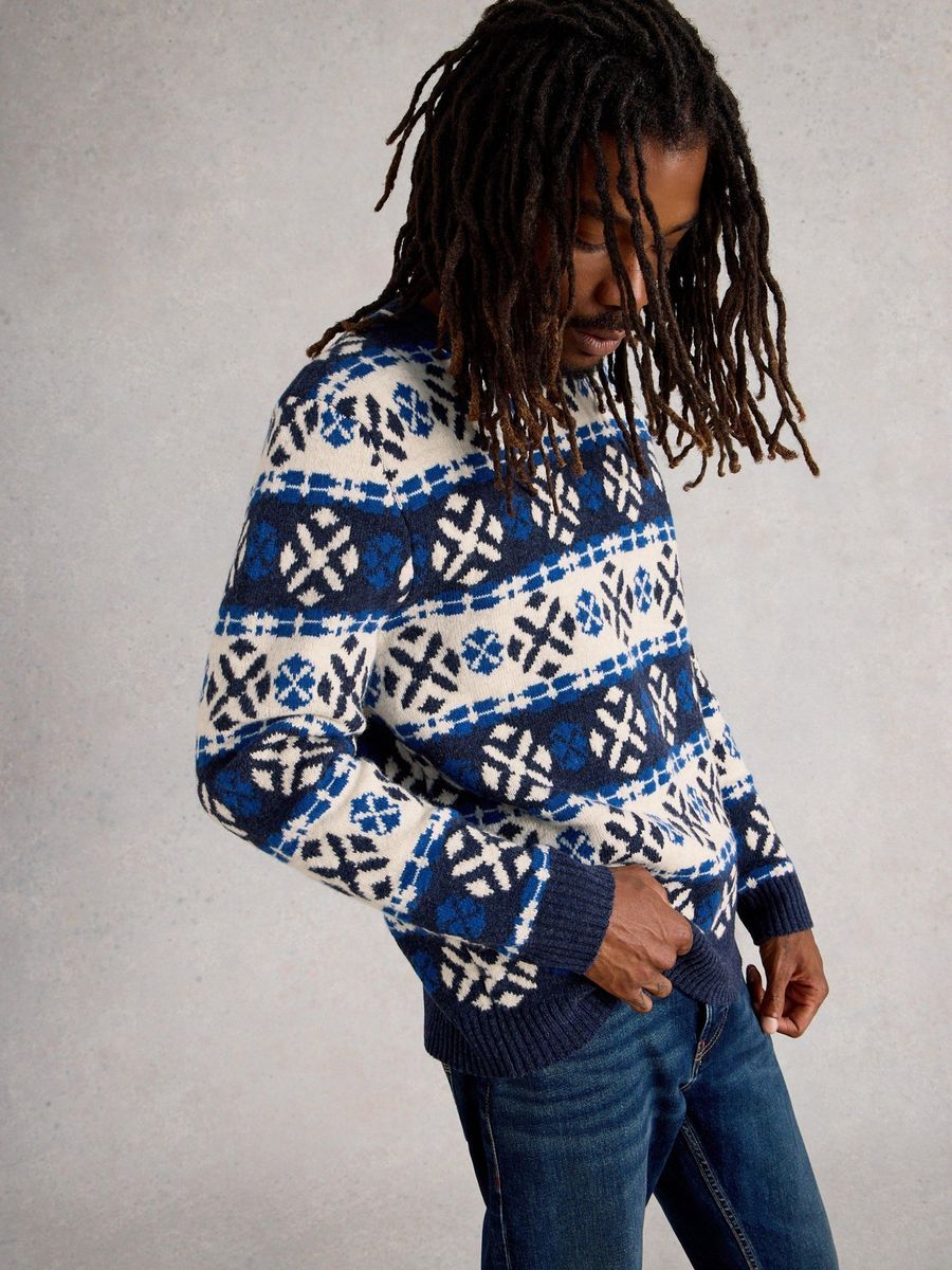 Strickpullover mit Geo-Fairisle-Muster