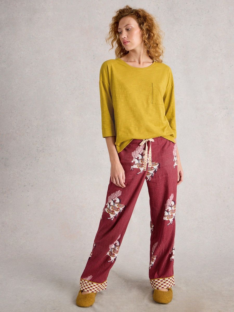 Lässiges Slub-Jersey-Top mit Tasche