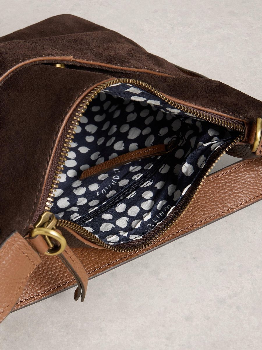 Elegante Crossbody-Umhängetasche aus Wildleder