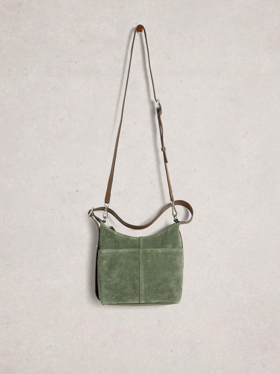 Elegante Crossbody-Umhängetasche aus Wildleder