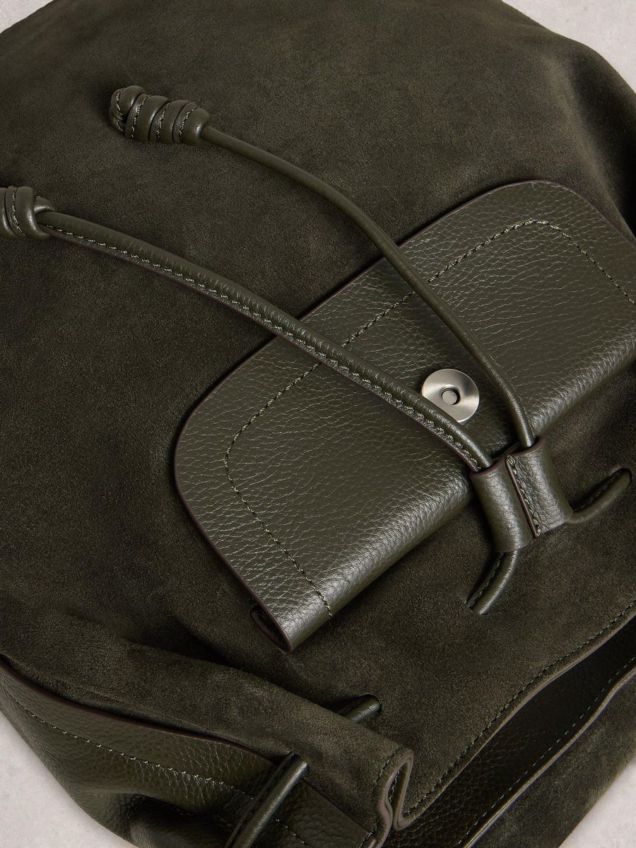 Rucksack aus Wildleder mit Zugband