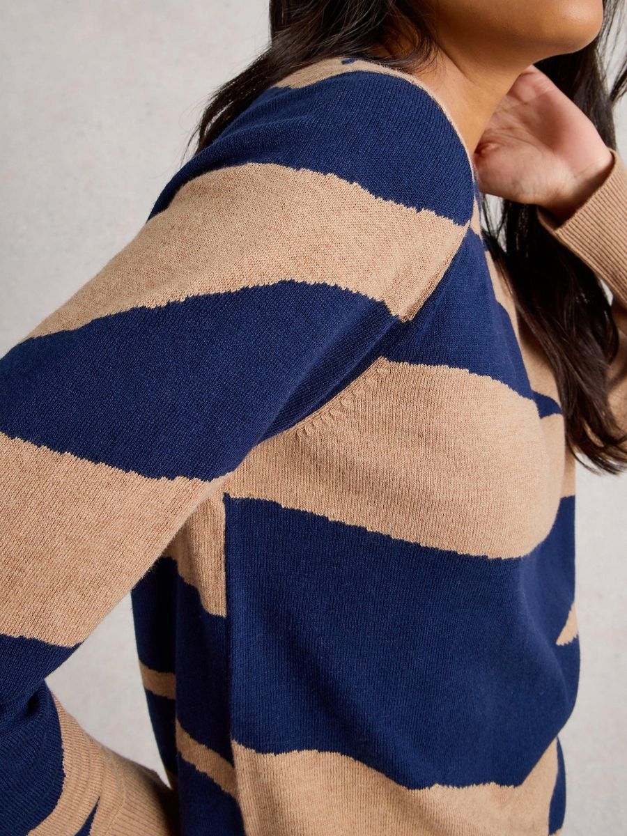 Feinstrickpullover mit abstraktem Muster