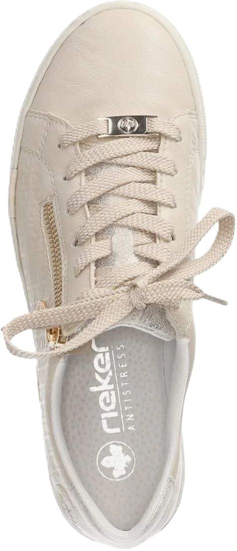 Beige Schnür-Plateau-Fashion-Sneaker